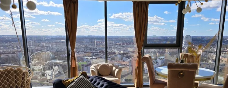 Widok na Szczecin z apartamentu