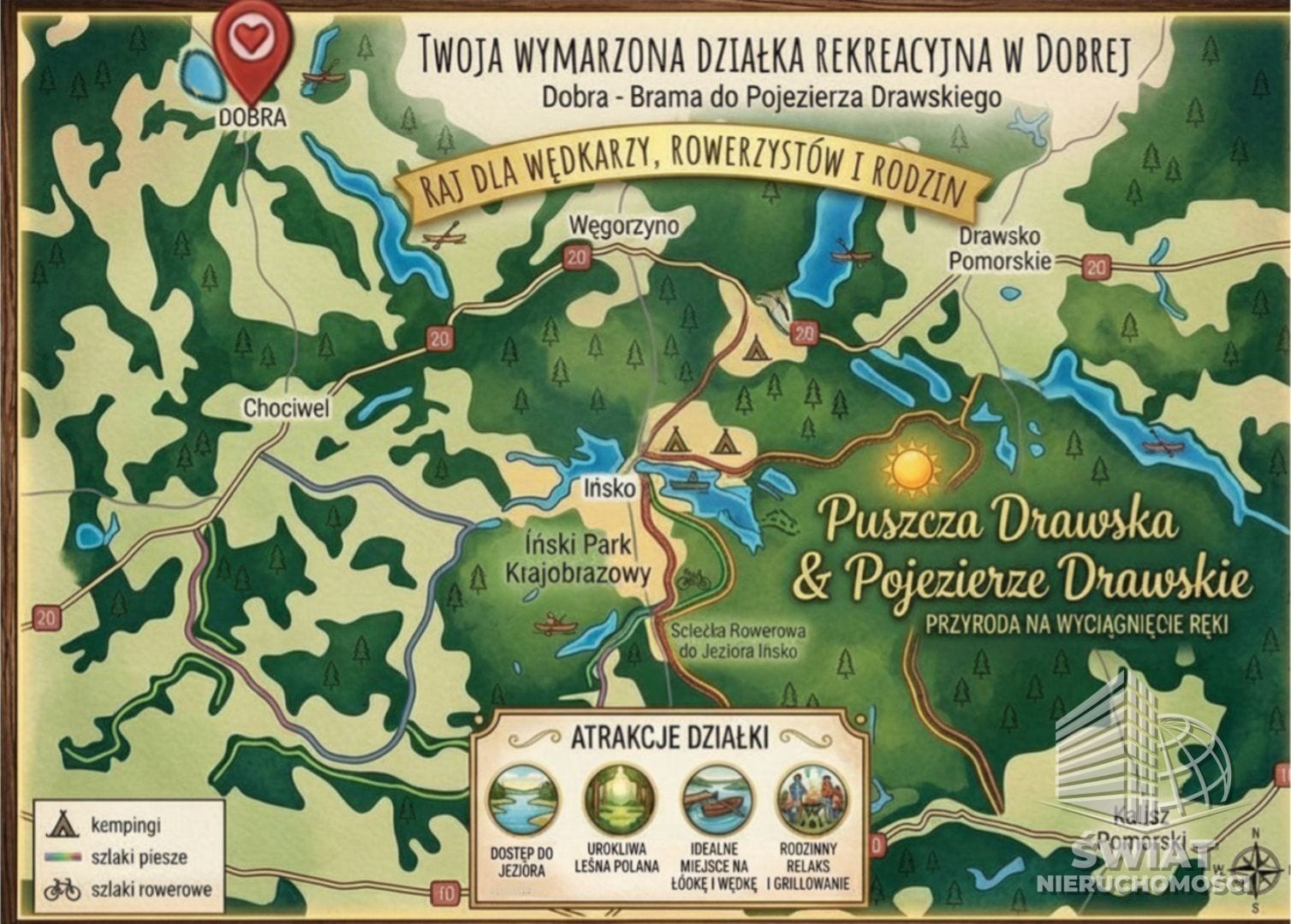 działka na sprzedaż - Dobra,  - ID 439220 | swiatnieruchomosci.pl
