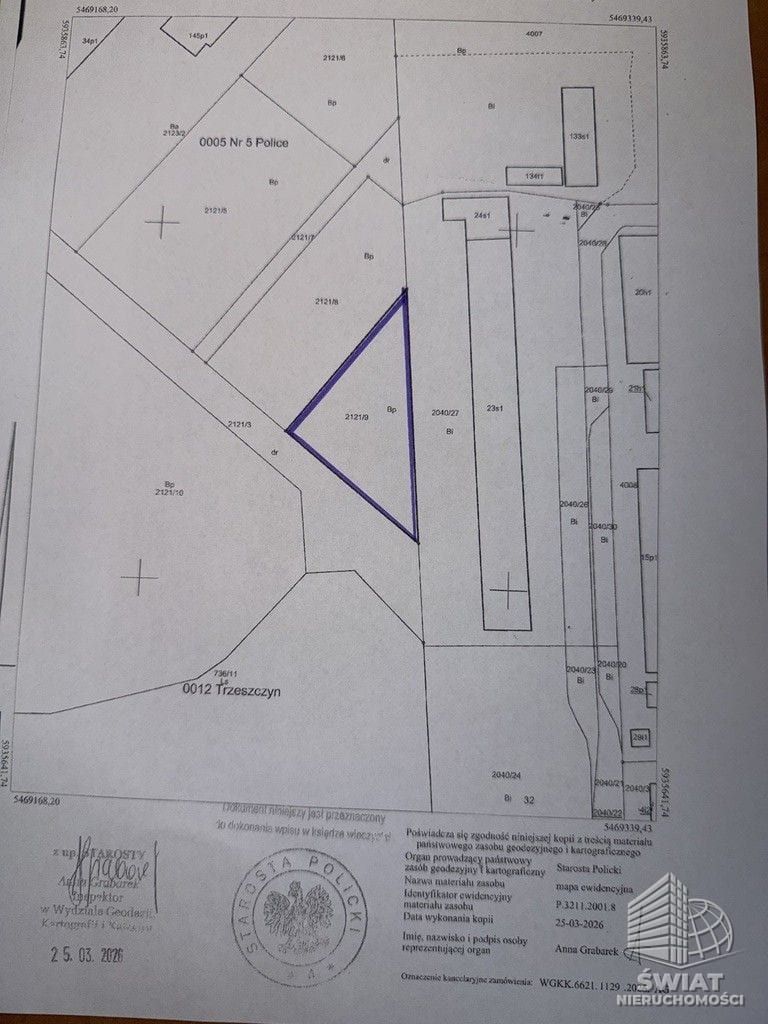 działka na sprzedaż - Police,  - ID 442922 | swiatnieruchomosci.pl