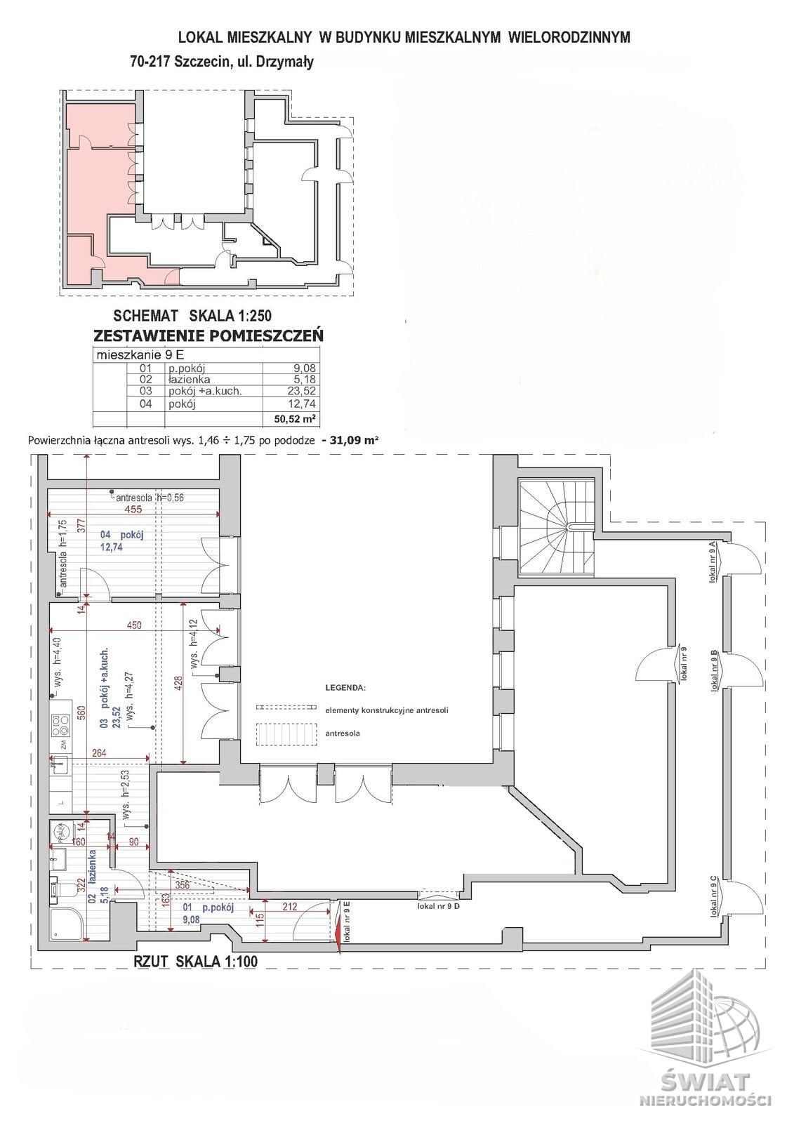 mieszkanie na sprzedaż - Szczecin, Śródmieście-Centrum - ID 443253 | swiatnieruchomosci.pl