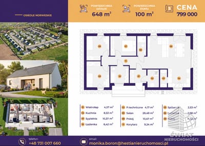 Dom na sprzedaż, Koszalin Jamno, 4 pokoje, 100 m² — HES29436, zdjęcie 4