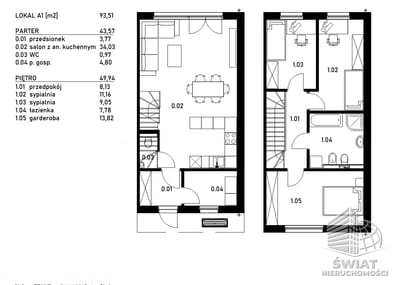 Dom na sprzedaż, Szczecin Osów, 4 pokoje, 94 m² — NYC21434, zdjęcie 2