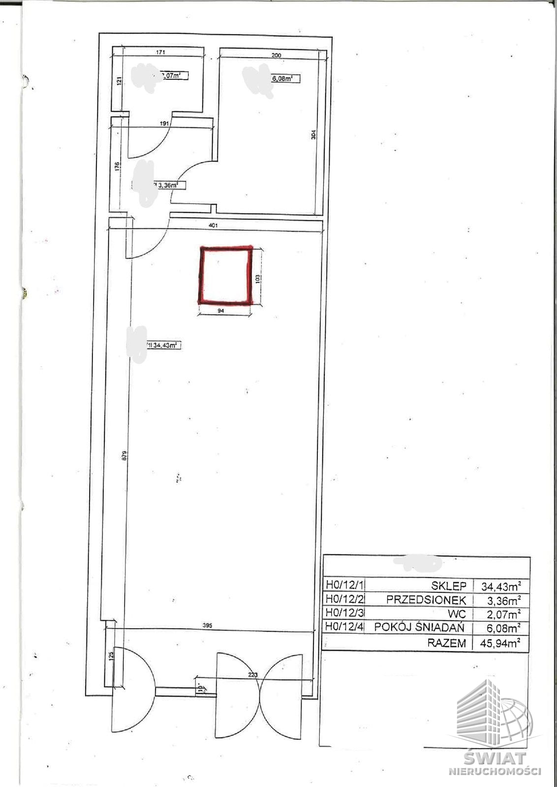 Lokal na sprzedaż, Szczecin Śródmieście-Centrum, 46 m² — GAN21700, zdjęcie 1