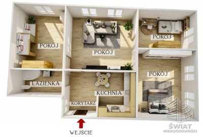 Mieszkanie na sprzedaż, Chociwel, 4 pokoje, 88 m² — 592/11683/OMS, zdjęcie 5