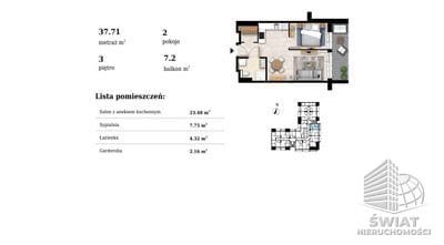Mieszkanie na sprzedaż, Kołobrzeg Grzybowo, 2 pokoje, 38 m² — NYC21463, zdjęcie 2