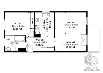 Mieszkanie na sprzedaż, Szczecin Niebuszewo, 2 pokoje, 56 m² — BON50010, zdjęcie 3