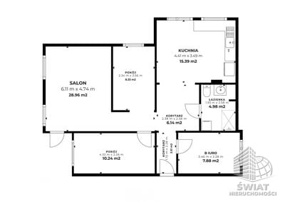 Mieszkanie na sprzedaż, Szczecin os. Majowe, 4 pokoje, 77 m² — BON49494, zdjęcie 2