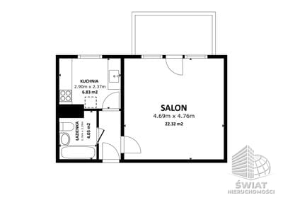 Mieszkanie na sprzedaż, Szczecin Pogodno, 1 pokój, 34 m² — BON49999, zdjęcie 3