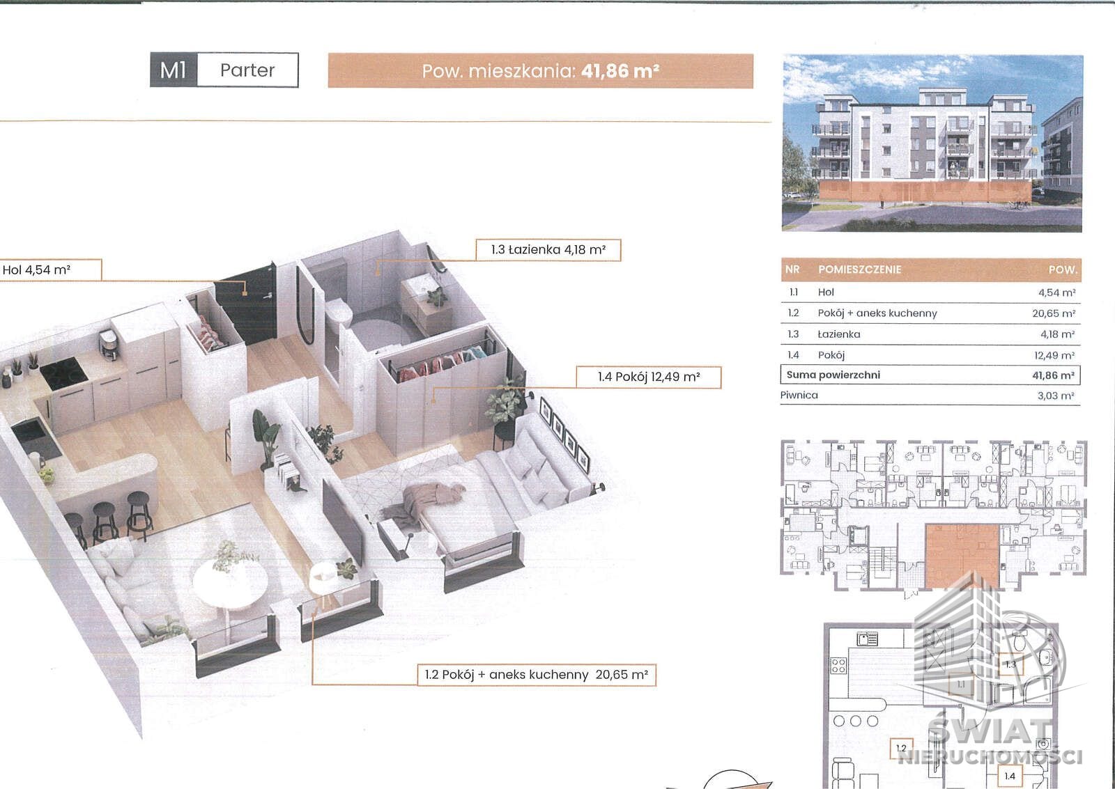 Mieszkanie na sprzedaż, Szczecin Stołczyn, 2 pokoje, 41 m² — CIE24654, zdjęcie 1