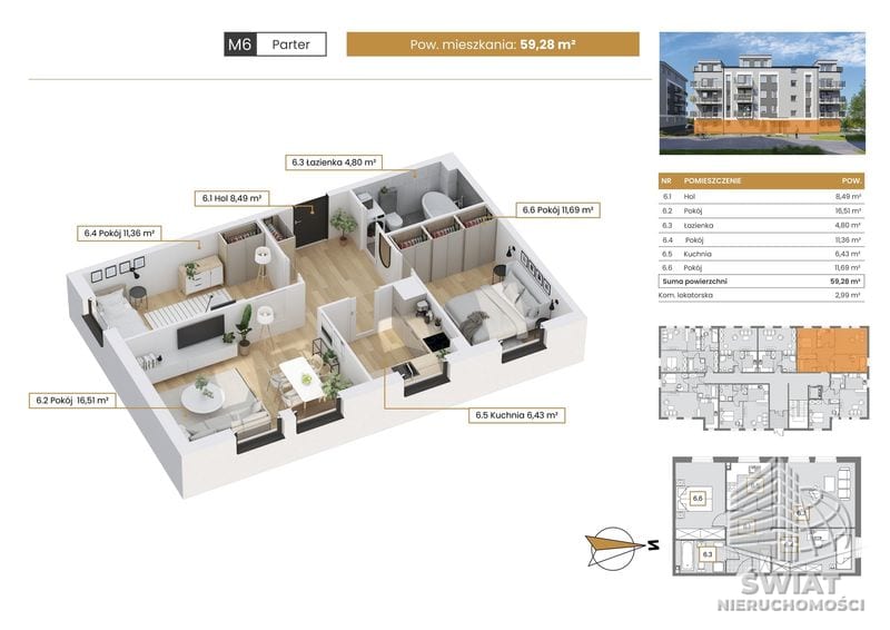Mieszkanie na sprzedaż, Szczecin Stołczyn, 3 pokoje, 59 m² — CIE25013, zdjęcie 1