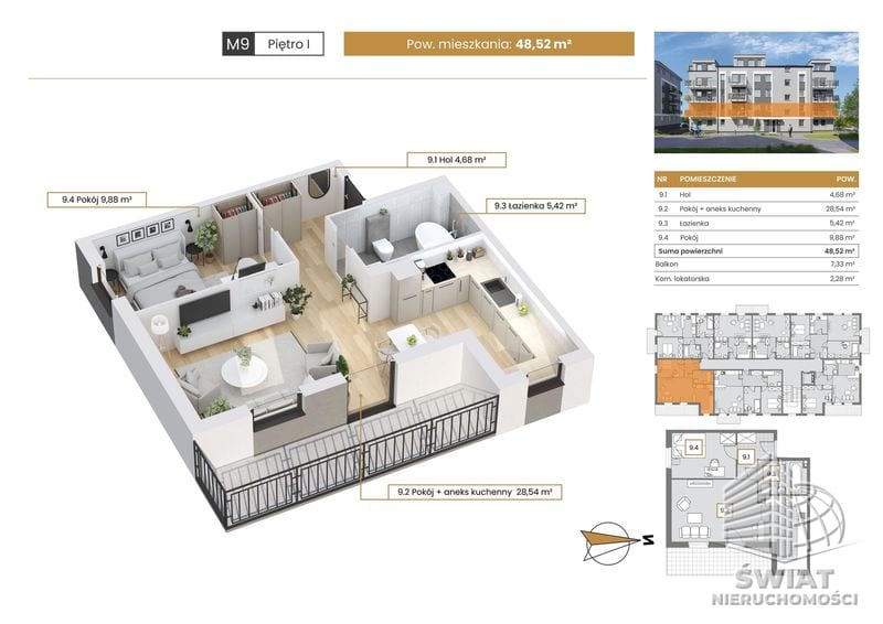 Mieszkanie na sprzedaż, Szczecin Stołczyn, 2 pokoje, 49 m² — CIE25016, zdjęcie 1