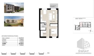 Mieszkanie na sprzedaż, Szczecin Warszewo, 2 pokoje, 46 m² — ARK26679, zdjęcie 3