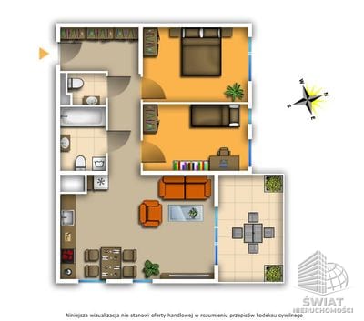Mieszkanie na sprzedaż, Szczecin Żelechowa, 3 pokoje, 59 m² — SWN29526, zdjęcie 3