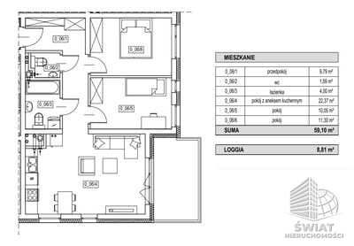 Mieszkanie na sprzedaż, Szczecin Żelechowa, 3 pokoje, 59 m² — SWN29526, zdjęcie 4