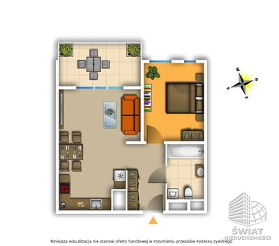 Mieszkanie na sprzedaż, Szczecin Żelechowa, 2 pokoje, 40 m² — SWN29528, zdjęcie 2