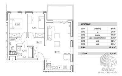 Mieszkanie na sprzedaż, Szczecin Żelechowa, 3 pokoje, 61 m² — SWN29531, zdjęcie 2