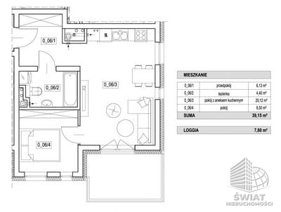 Mieszkanie na sprzedaż, Szczecin Żelechowa, 2 pokoje, 39 m² — SWN29532, zdjęcie 3