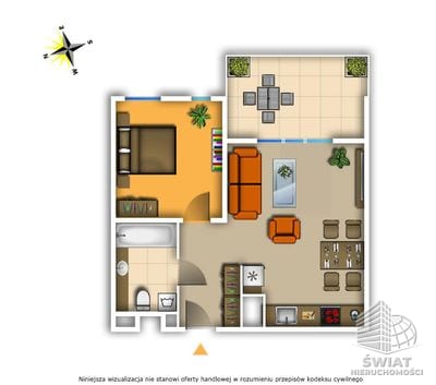 Mieszkanie na sprzedaż, Szczecin Żelechowa, 2 pokoje, 41 m² — SWN29533, zdjęcie 2