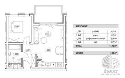 Mieszkanie na sprzedaż, Szczecin Żelechowa, 2 pokoje, 41 m² — SWN29533, zdjęcie 3