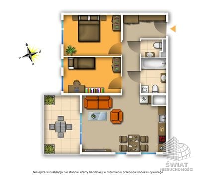 Mieszkanie na sprzedaż, Szczecin Żelechowa, 3 pokoje, 59 m² — SWN29543, zdjęcie 2