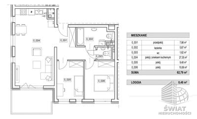 Mieszkanie na sprzedaż, Szczecin Żelechowa, 3 pokoje, 63 m² — SWN29544, zdjęcie 2