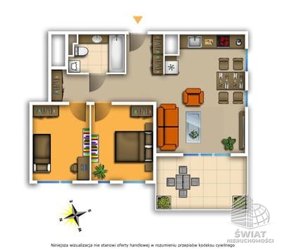 Mieszkanie na sprzedaż, Szczecin Żelechowa, 3 pokoje, 56 m² — SWN29545, zdjęcie 1