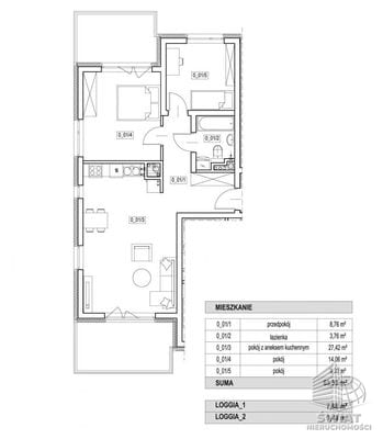 Mieszkanie na sprzedaż, Szczecin Żelechowa, 3 pokoje, 63 m² — SWN29552, zdjęcie 2